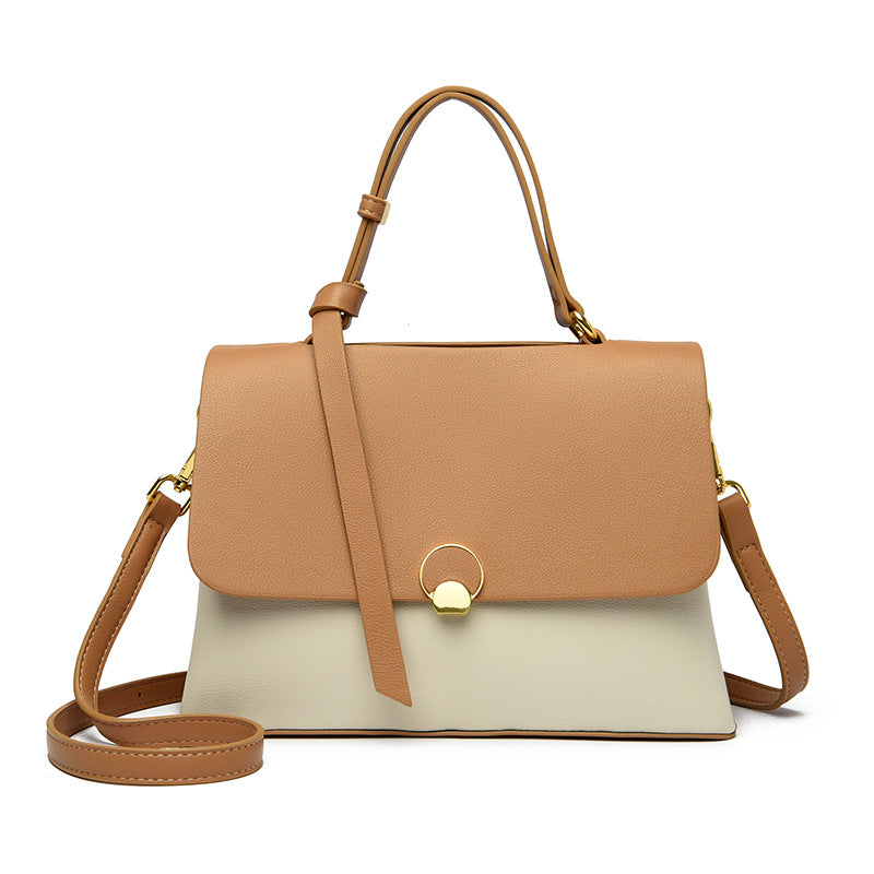 Women's Popular Texture Color Matching Portable For Girlfriend Handbags