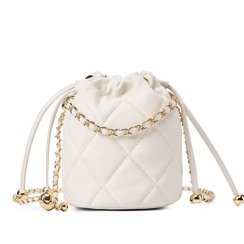 Top Layer Portable Chain Leather Packet Crossbody Bags