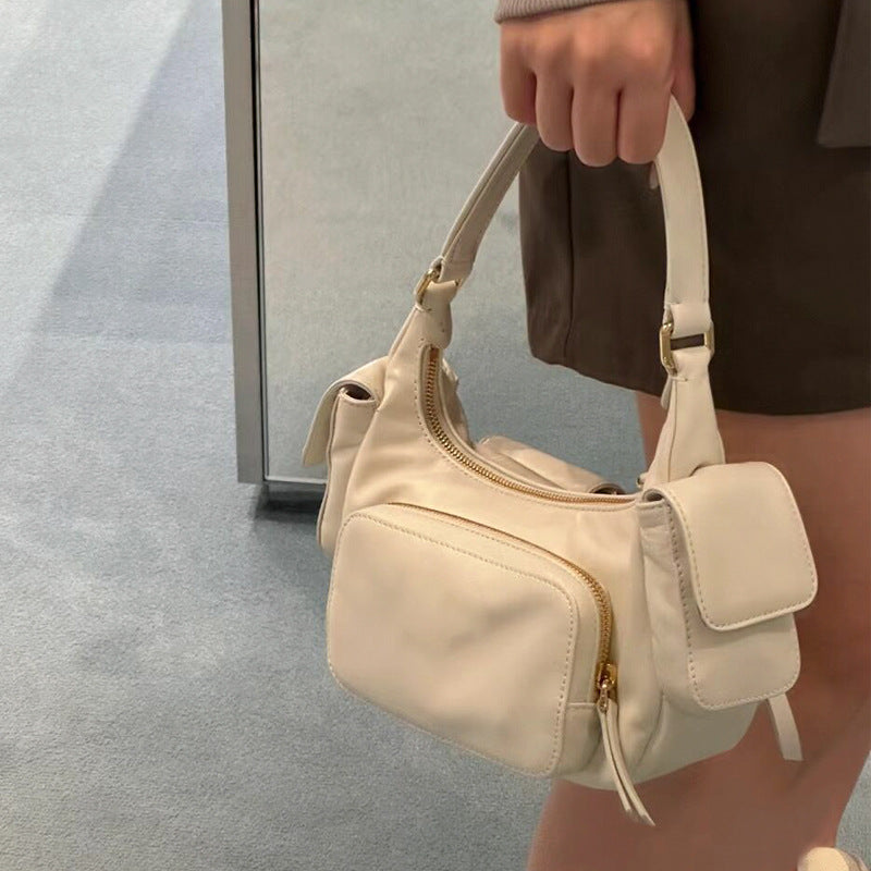 Women's High Quality Super Popular Pocket Cool High-grade Lambskin Underarm Armpit Bags