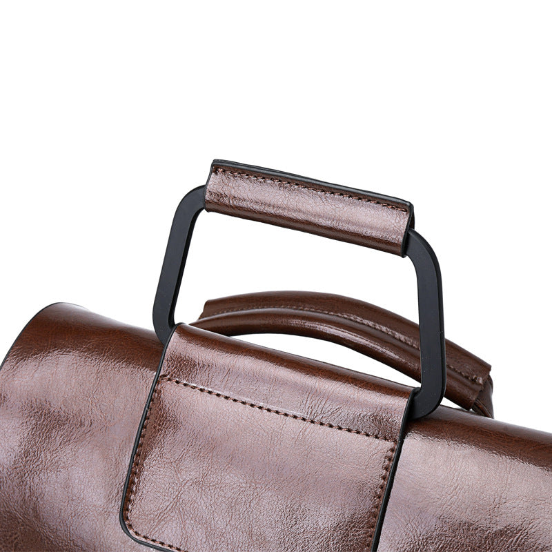 Women's Genuine Leather Fashion Oil Wax Cowhide Backpacks