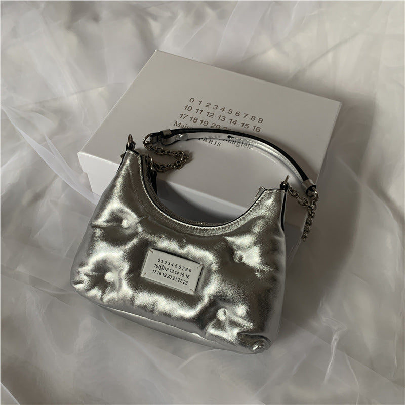Style Sheepskin Mini Chain Cloud Underarm Bags