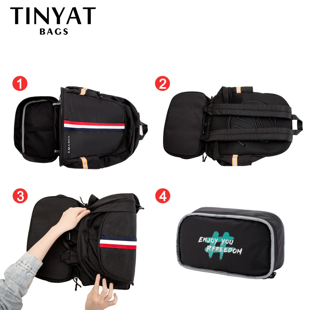 Men's Fashion Large Capacity Can Be Expanded Backpacks