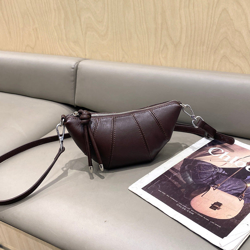 Women's Niche First Layer Cowhide Dumpling Large Capacity Bags