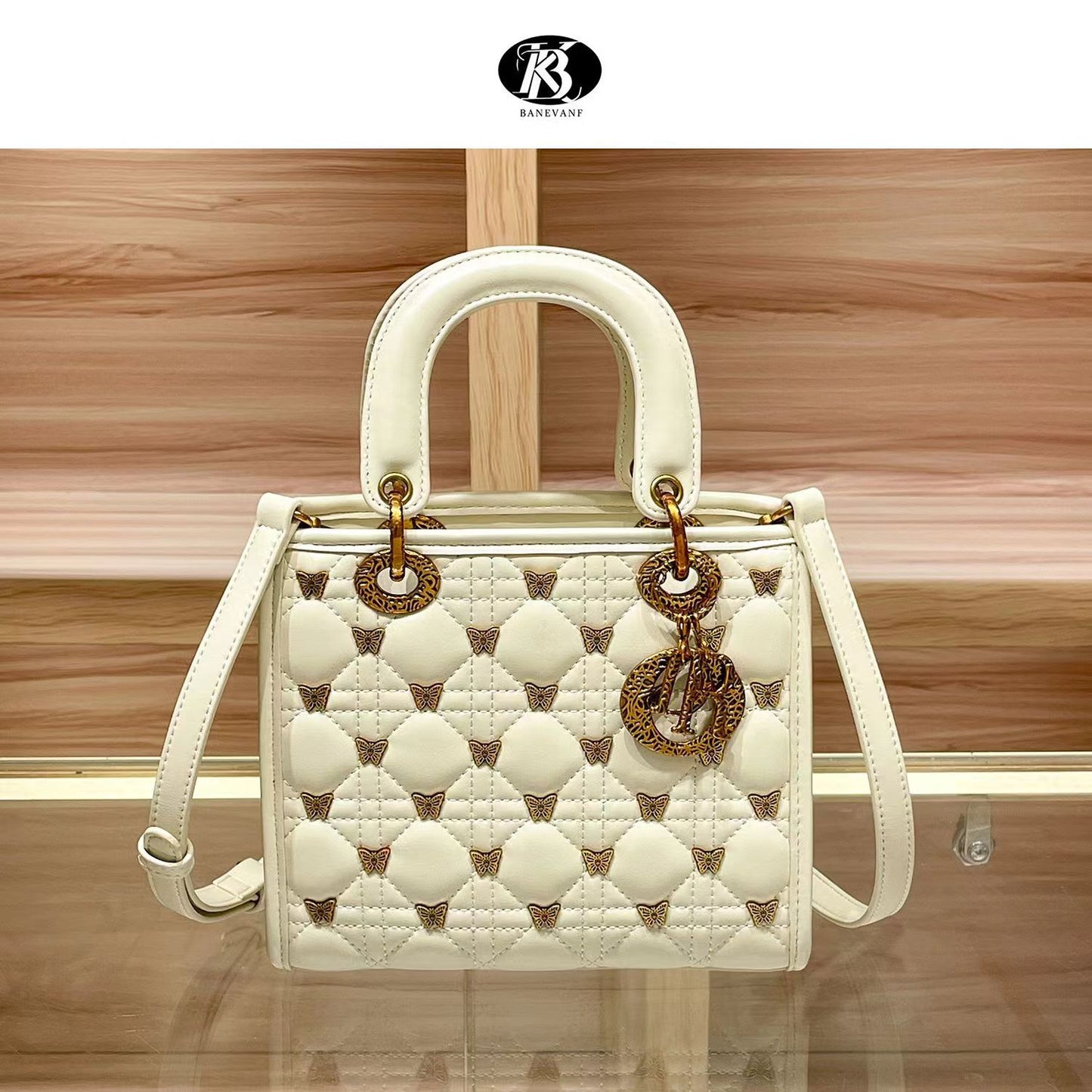 Princess Barney Diana Genuine Leather Diamond Crossbody Bags