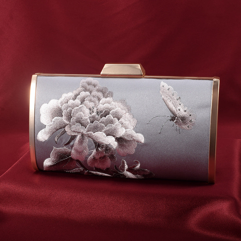 Vintage Su Embroidery Clutch Handmade National Style Evening Bags