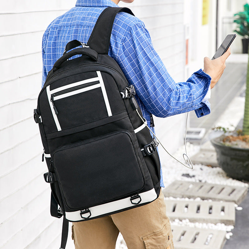 Men's Trendy Waterproof Oxford Cloth Computer Backpacks