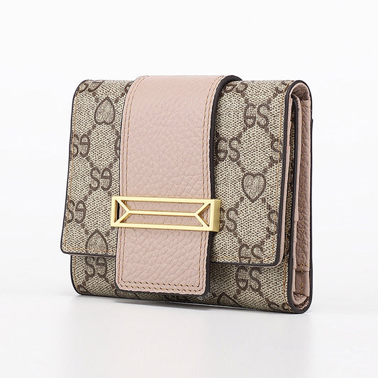 Women's Leather Short Cattlehide Change Billfold Fashion Ladies Wallets