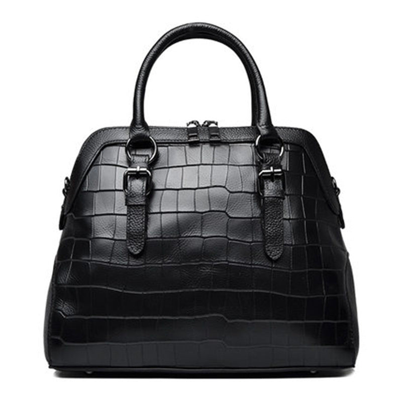 Women's Genuine Leather Fashion Shell Crocodile Pattern Shoulder Bags