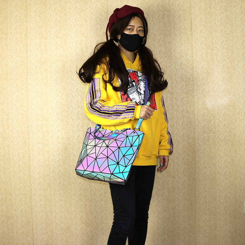 Women's Geometric Diamond Pattern Korean Style Trendy Crossbody Bags