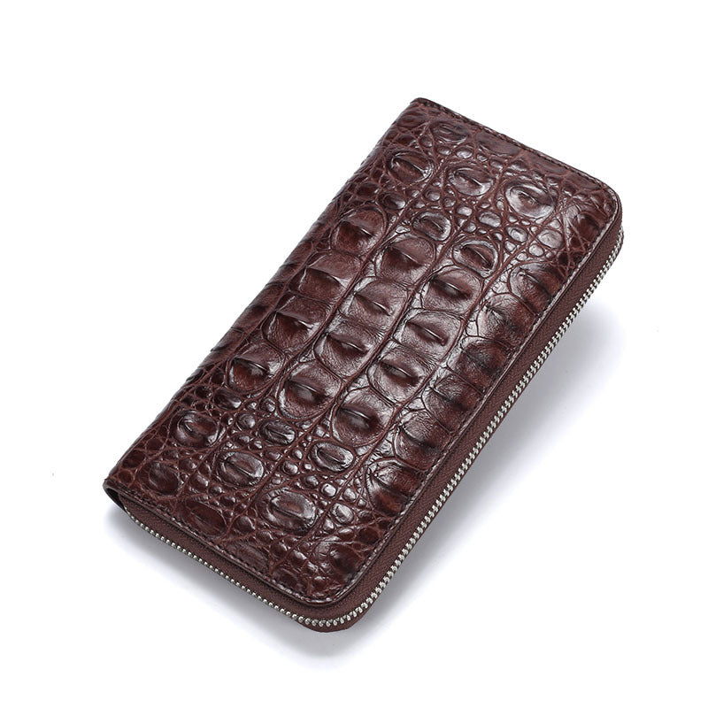 Men's Crocodile Skin Bone Leather Genuine Clutch Men's Wallets