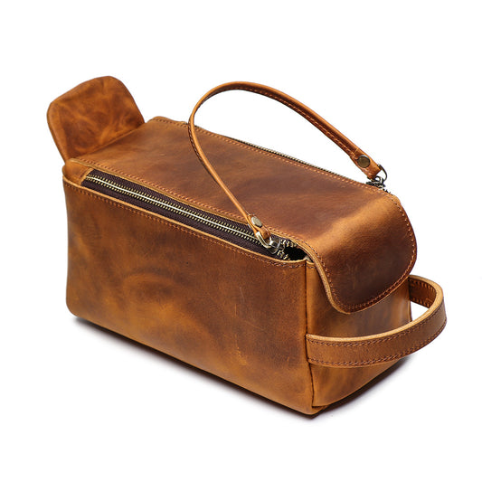 Men's Retro Leather Large Capacity Crazy Horse Men's Handbags