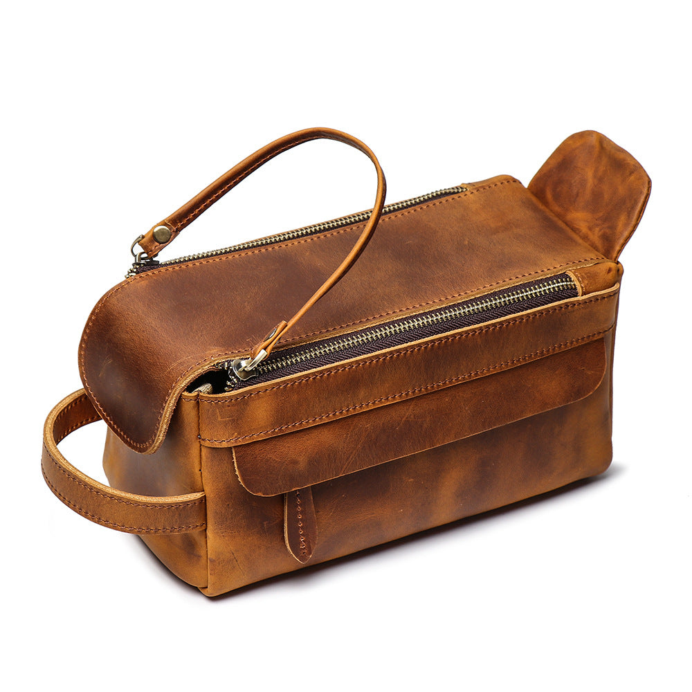 Men's Retro Leather Large Capacity Crazy Horse Men's Handbags