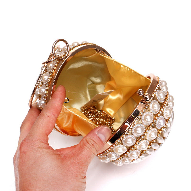 Women's Slouchy Dinner Banquet Clutch Metal Evening Bags