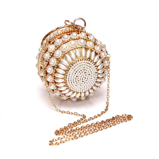 Women's Slouchy Dinner Banquet Clutch Metal Evening Bags
