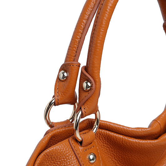 Women's Trendy Head Layer Cattlehide Leather Fashion Shoulder Bags