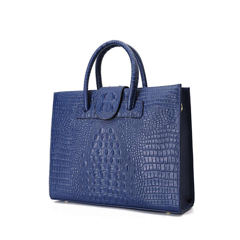 Women's Genuine Leather Commuting Fashion Crocodile Pattern Handbags