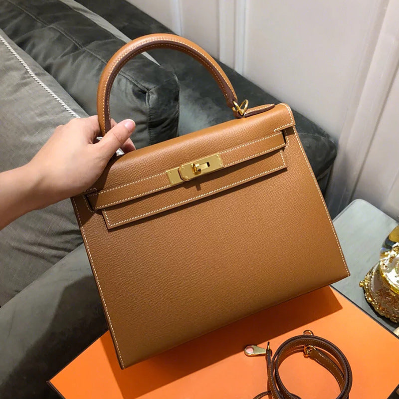 Women's Palm Print Second Generation Kelly Cowhide Handbags