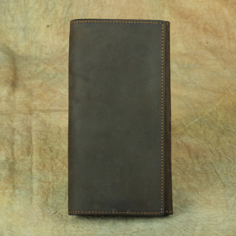 Women's & Men's & Shi Crazy Horse Leather Retro Men's Wallets