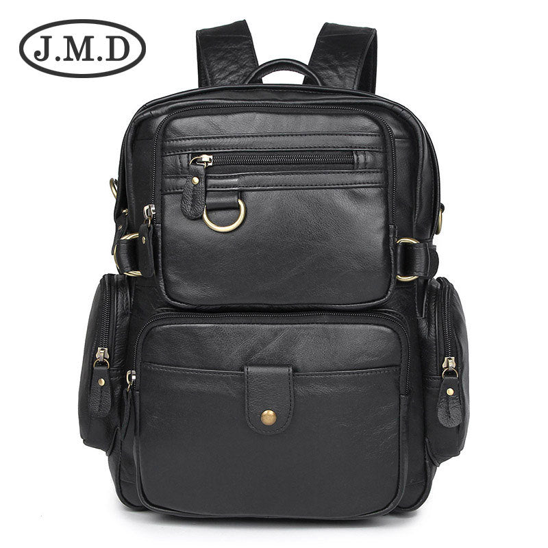 Graceful Leather Unisex Large Capacity Computer Backpacks