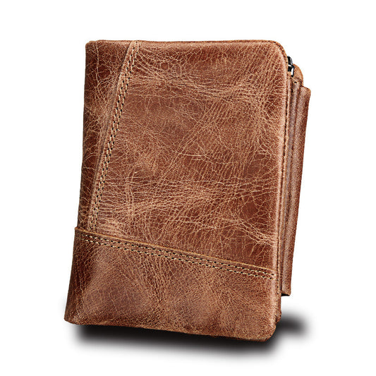 Men's Stylish Slouchy Leather Multifunctional Swiping Men's Wallets