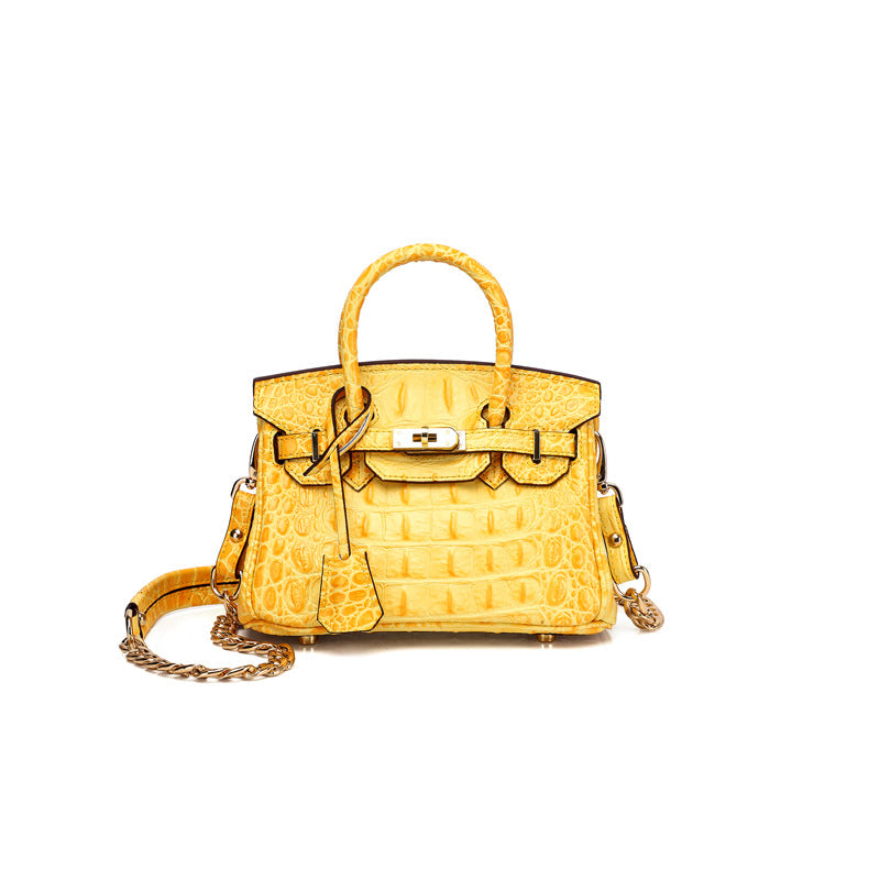 Women's Unique Fashion Genuine Leather Platinum Handbags