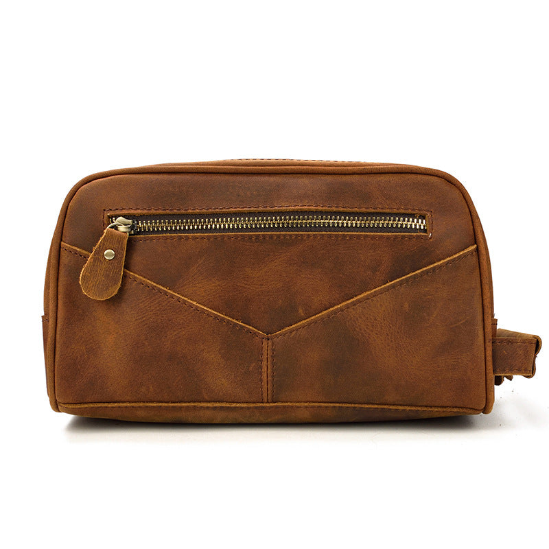 Men's Clutch Crazy Horse Vintage Neutral Wash Men's Handbags