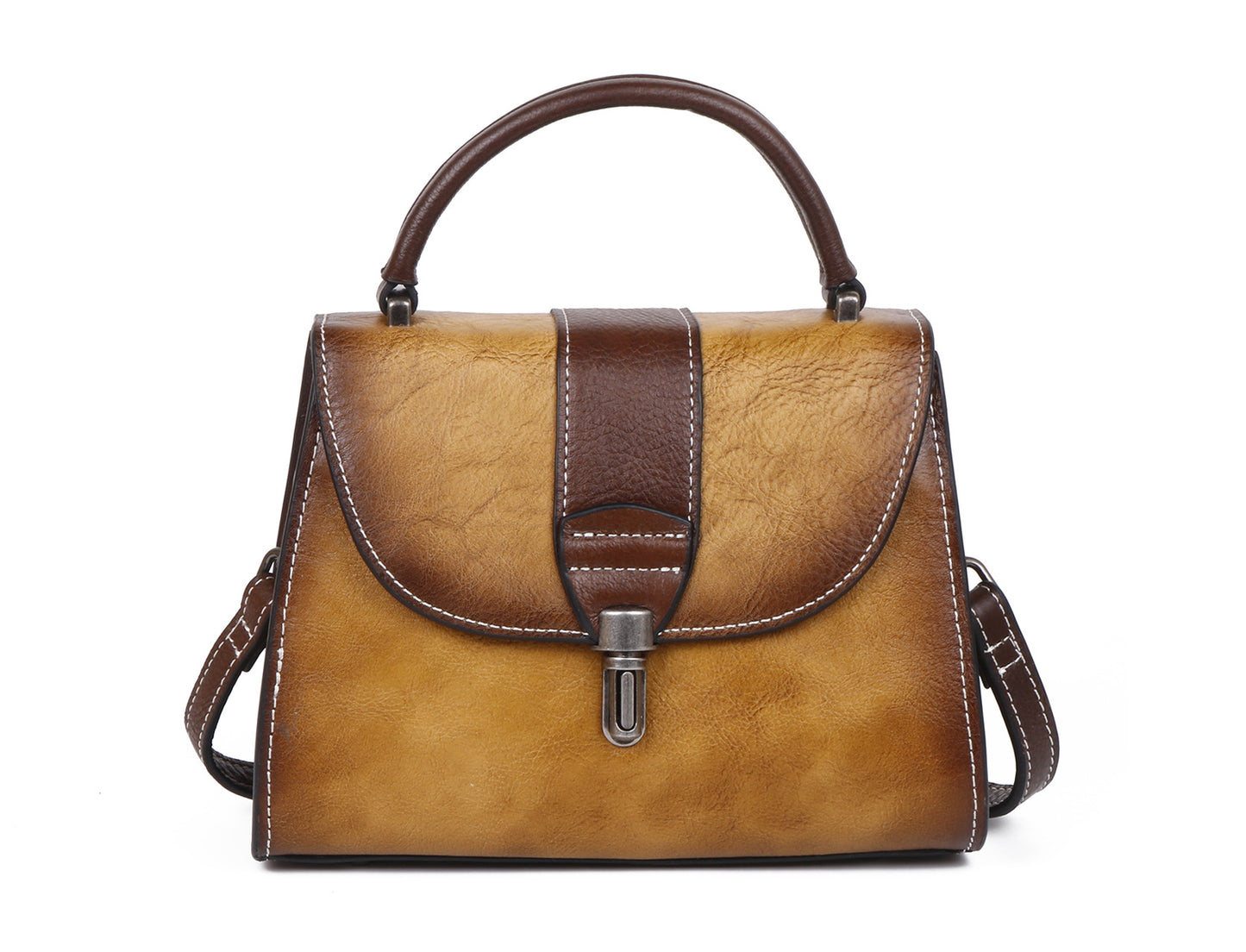 First Layer Cowhide Fashion Retro Style Shoulder Bags