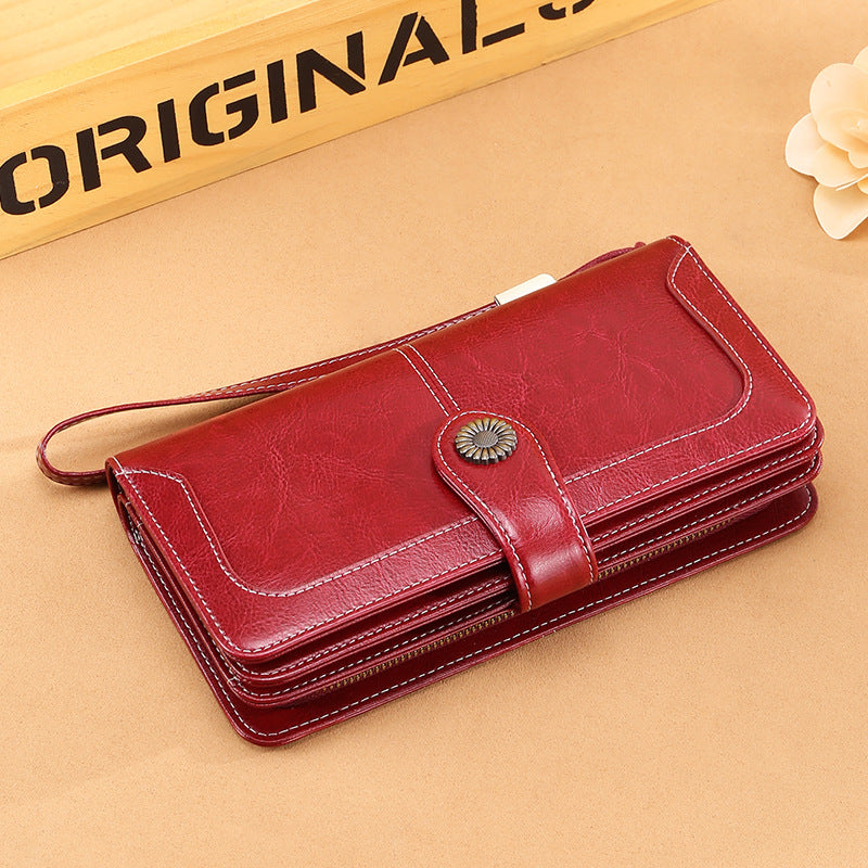 Women's Pu Leather Long Clutch Multifunctional Lady's Ladies Wallets