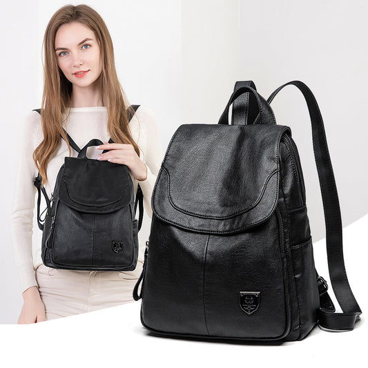 Female Korean Style Fashion Simple Soft Backpacks