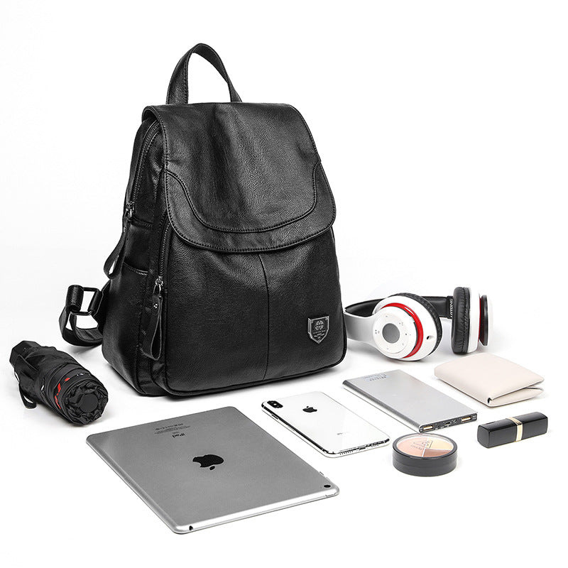 Female Korean Style Fashion Simple Soft Backpacks
