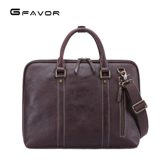 Men's Genuine Leather High-grade First Layer Cowhide Men's Handbags