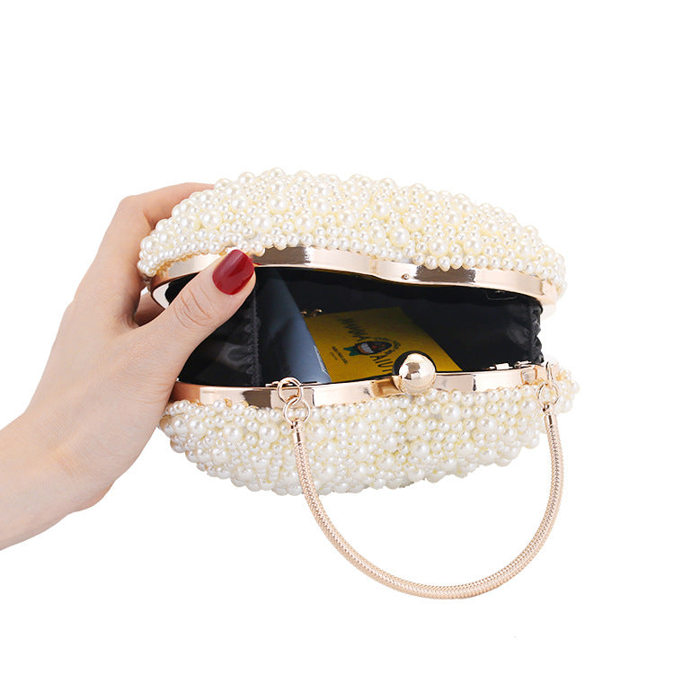 Heart-shaped Dinner Fashion Pearl Banquet Clutch Evening Bags