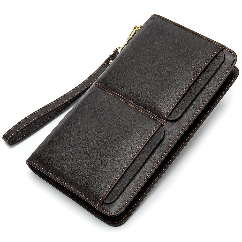 Men's Business Double Pocket Long Multiple Slots Men's Handbags