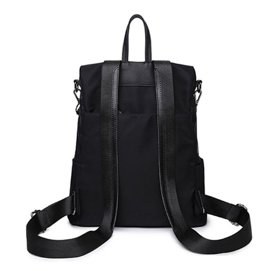 Women's Cloth With Leather Korean Style Simple Versatile Backpacks