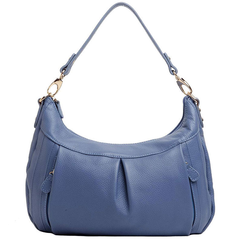 Women's Style Fashionable Pleated Portable Top Layer Shoulder Bags