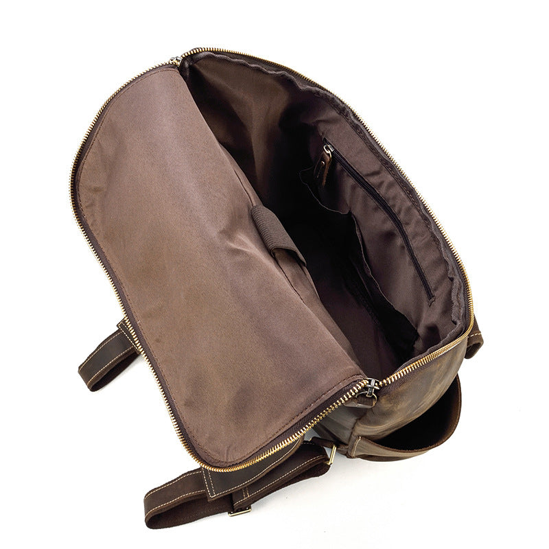 Men's Beautiful Leather Crazy Horse Cowhide Backpacks