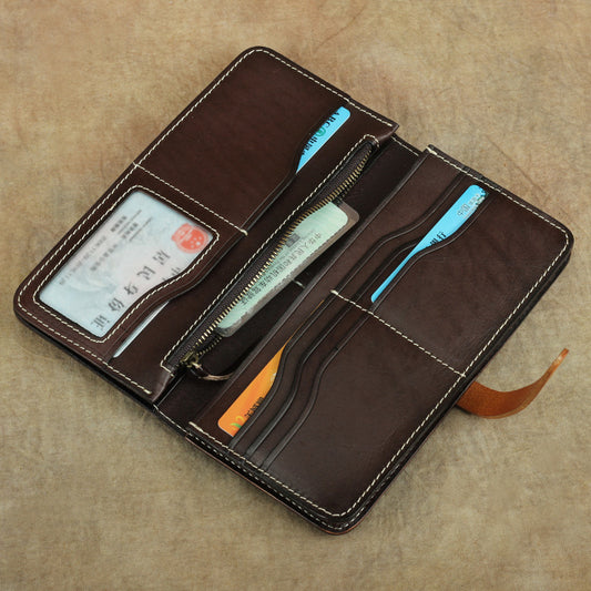 Women's & Men's & Vintage Handmade Leather Trendy First Layer Ladies Wallets
