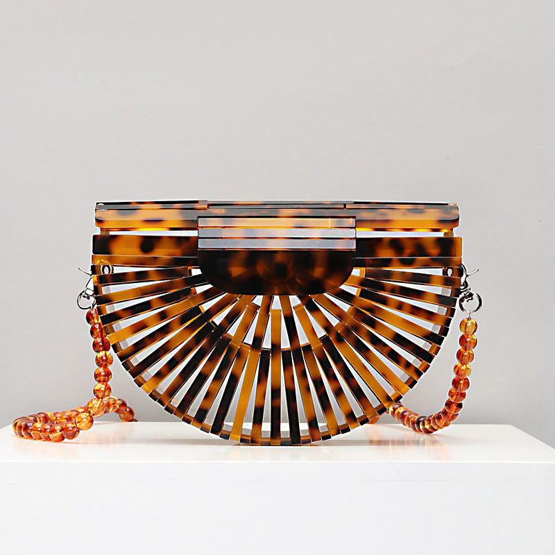 Women's Hollow Clutch Fashion Bamboo Basket Vacation Evening Bags