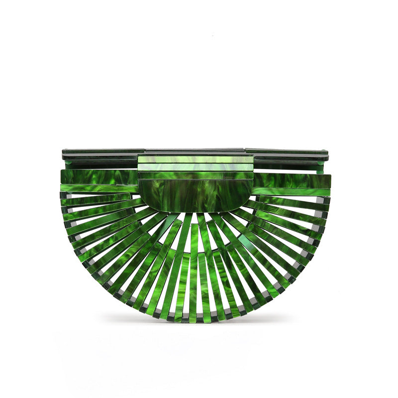 Women's Hollow Clutch Fashion Bamboo Basket Vacation Evening Bags