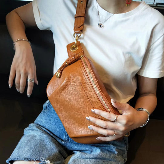 Women's Disco Fashion Trendy First Layer Cow Crossbody Bags