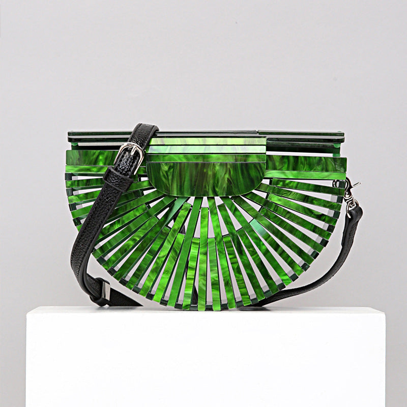 Women's Hollow Clutch Fashion Bamboo Basket Vacation Evening Bags