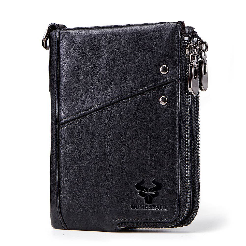 Men's Trendy Unique Paul Double Zipper Men's Wallets