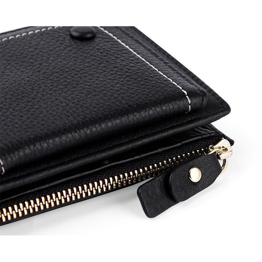 Women's Large Capacity Genuine Leather Short First Ladies Wallets