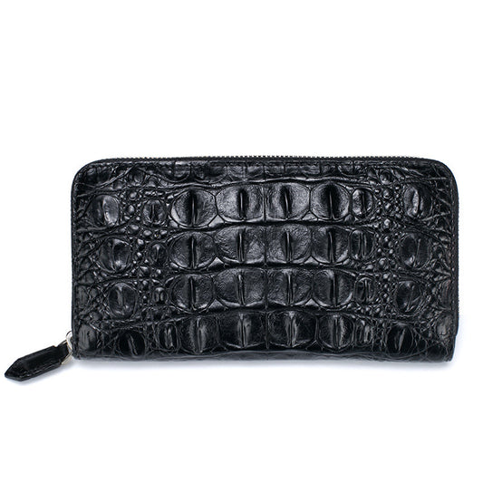 Men's Siamese Crocodile Fish Leather Clutch Back Men's Wallets