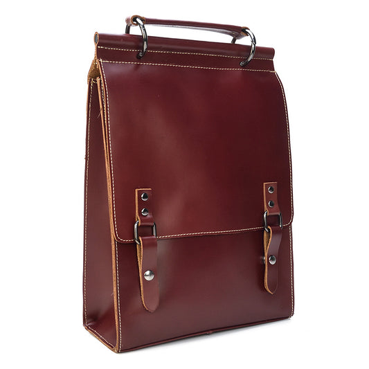 Wind Leather Unisex Cowhide Big Hair Handbags