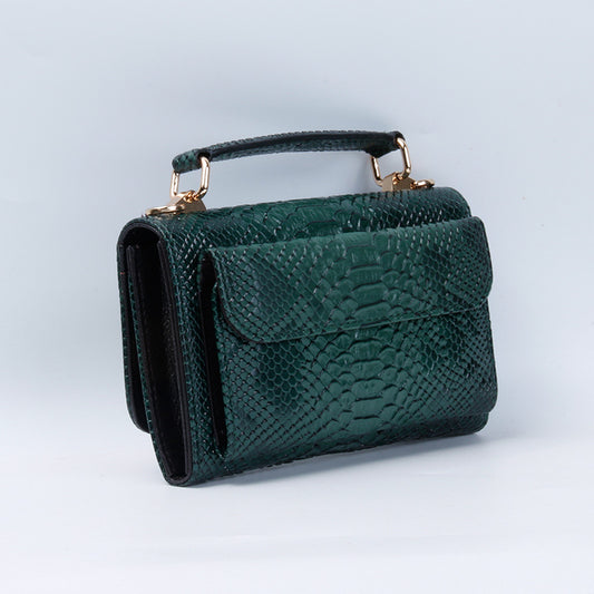 Women's Large Snake Pattern Crocodile Wrist Chain Bags