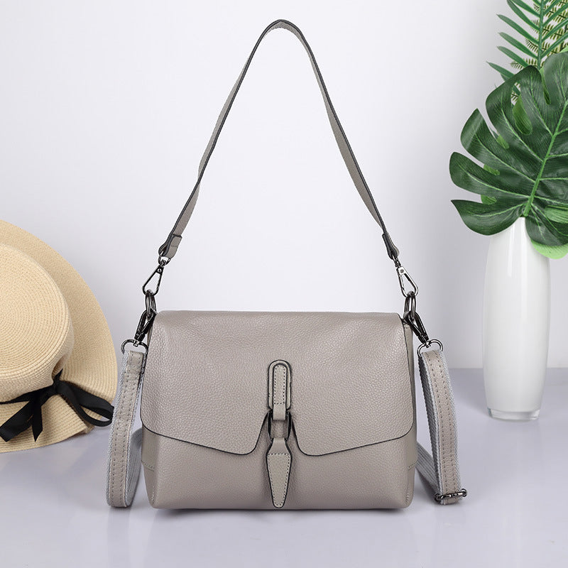 Women's Genuine Leather Soft Noodle Large Capacity Crossbody Bags