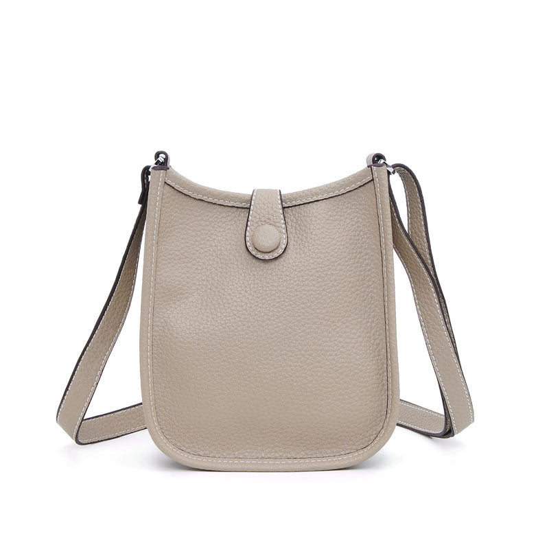 Women's Genuine Leather Fashion Punching Korean Style Crossbody Bags