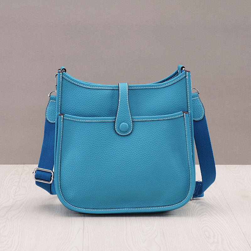 Women's Genuine Leather Fashion Punching Korean Style Crossbody Bags