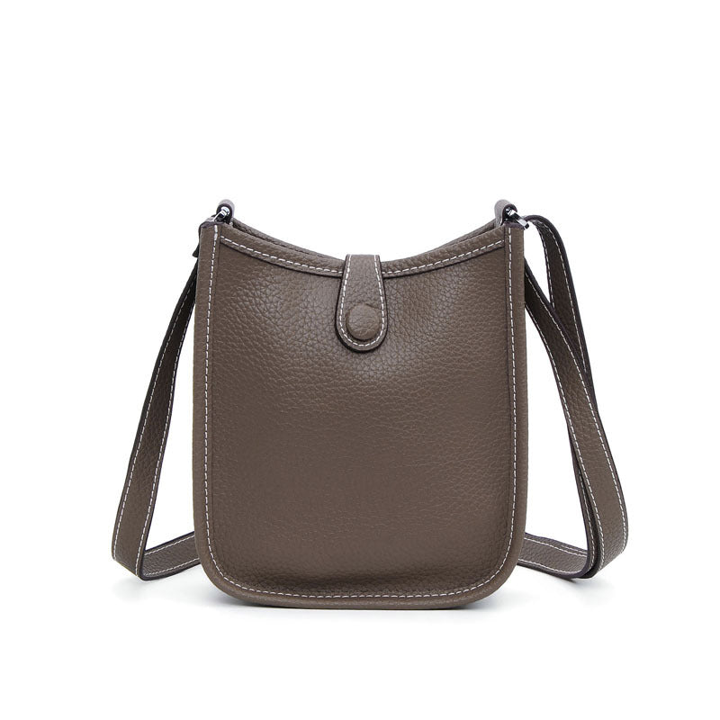 Women's Genuine Leather Fashion Punching Korean Style Crossbody Bags